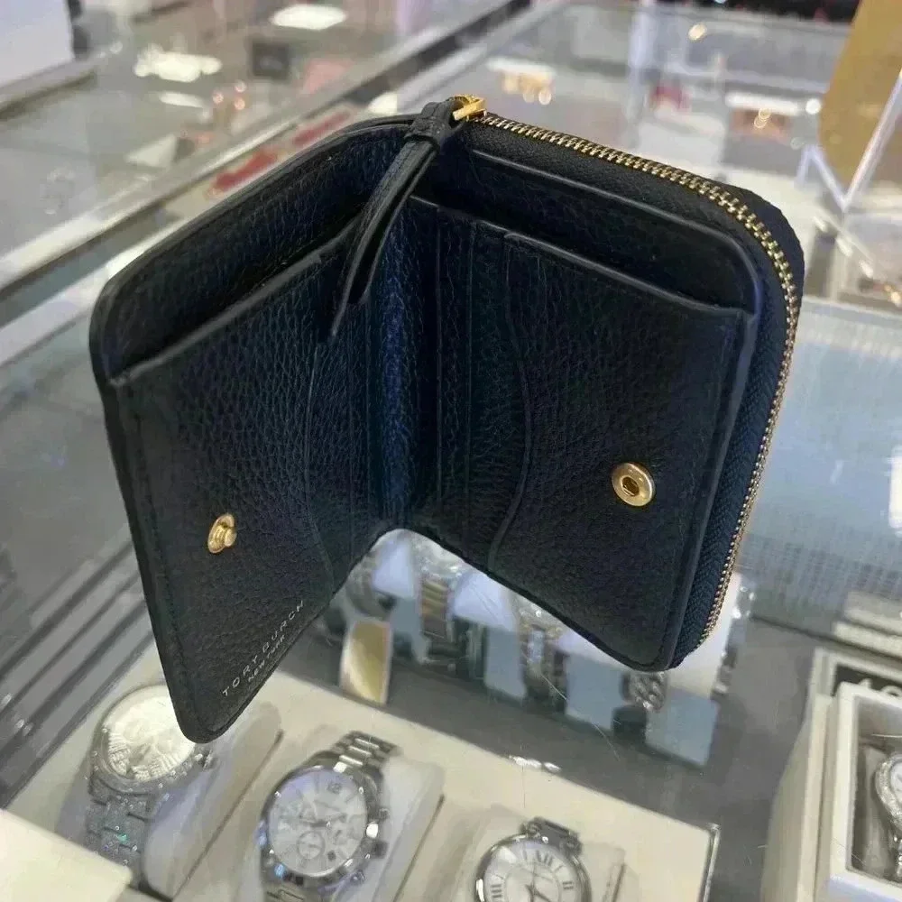 Tory Burch 146463 Thea Bifold Leather Wallet in Black ** GIFT PACKING** - Picture 3 of 13